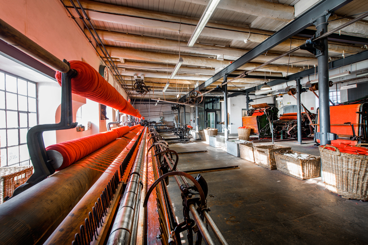 Picture: Interior view of the hall of the spinning mill, Image Credit: Photographer Oliver Pracht